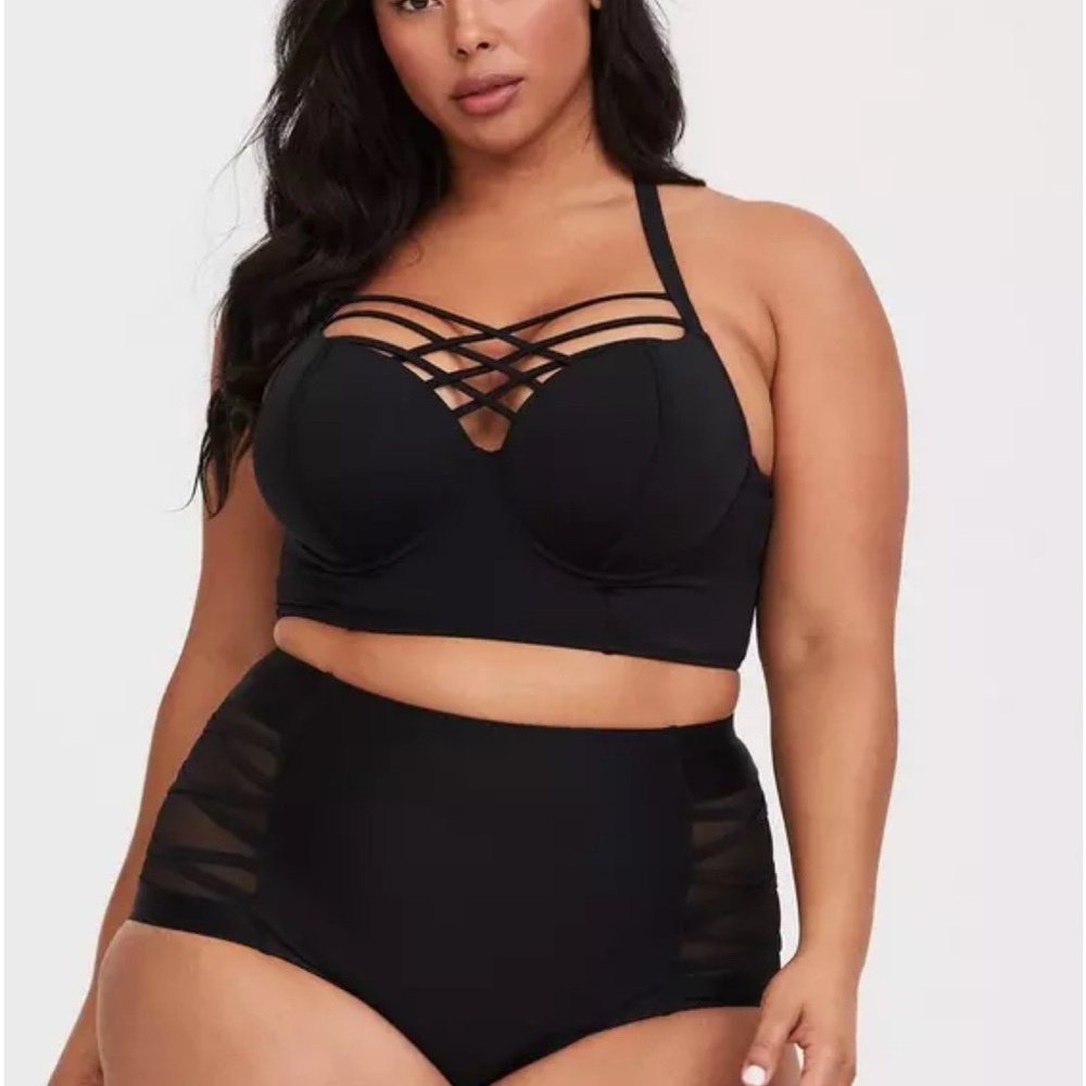 Torrid Swim Strappy Push-Up Balconette Bikini Top-Size 0-NWT